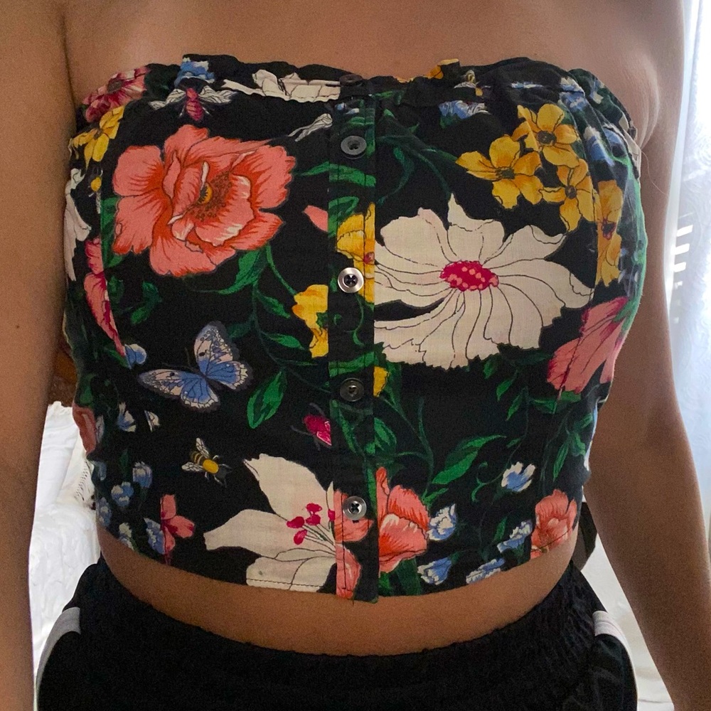 Hollister floral tube top